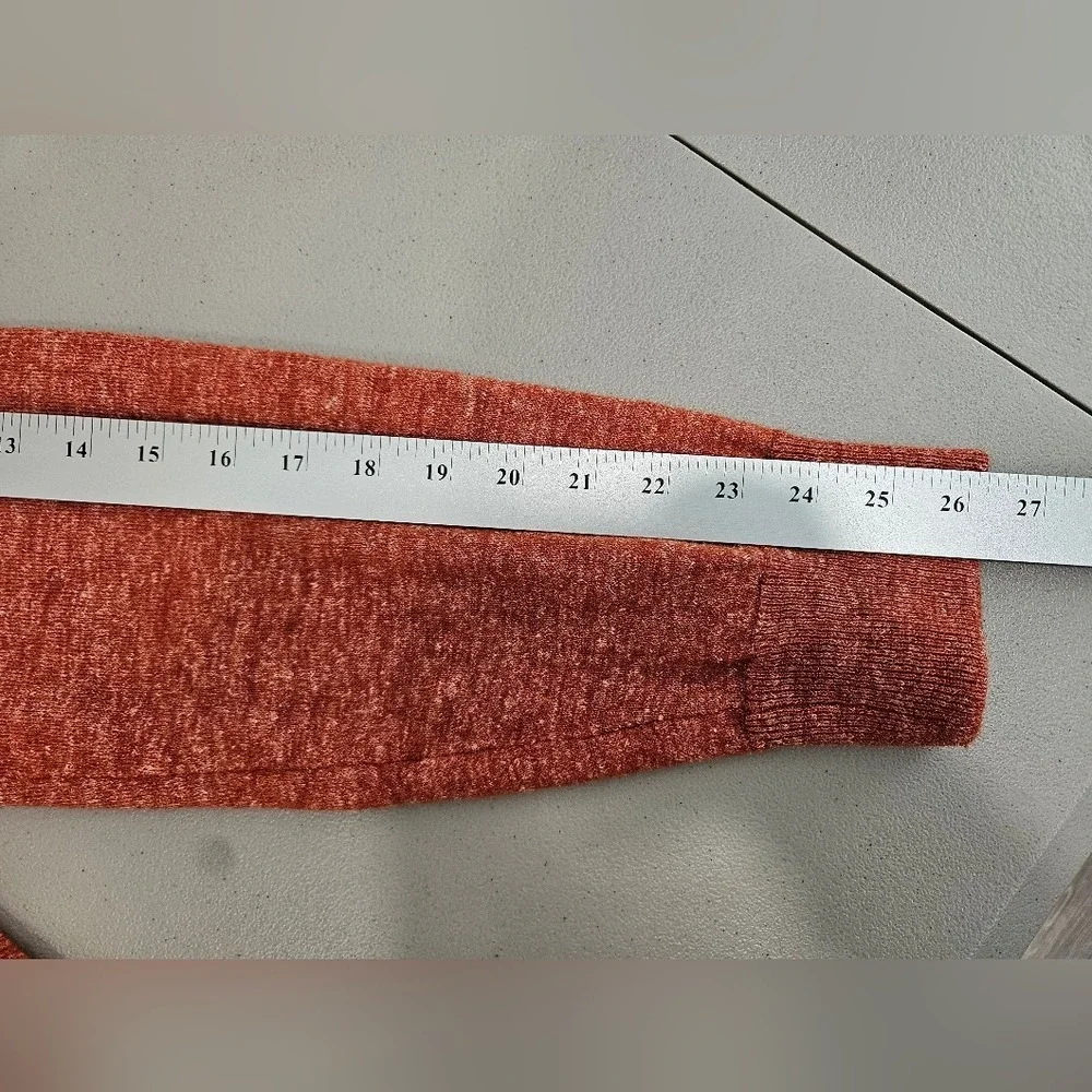 Grayers Mens Orange Wool Linen Crewneck Sweater‎ XL Pullover Long Sleeve Ribbed